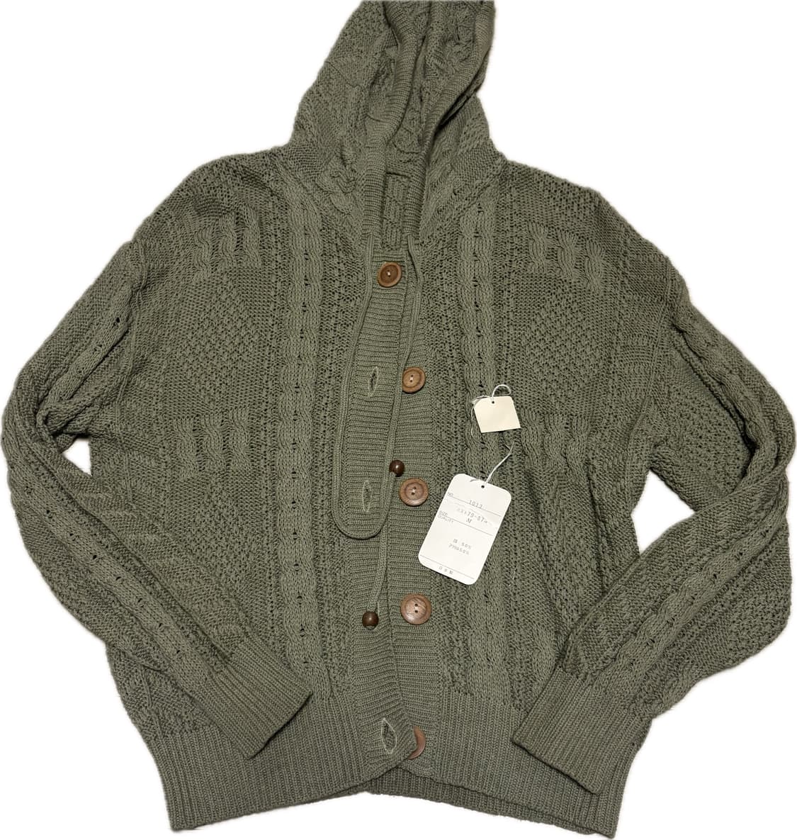 빈티지 크로셰 니트 후드집업 상품이미지1