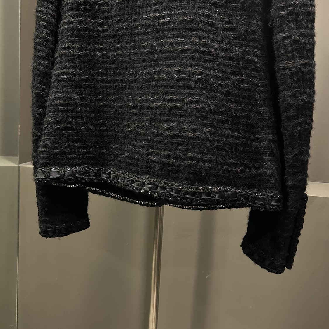 샤넬 브레이드 블랙 트위드 자켓 상품이미지8