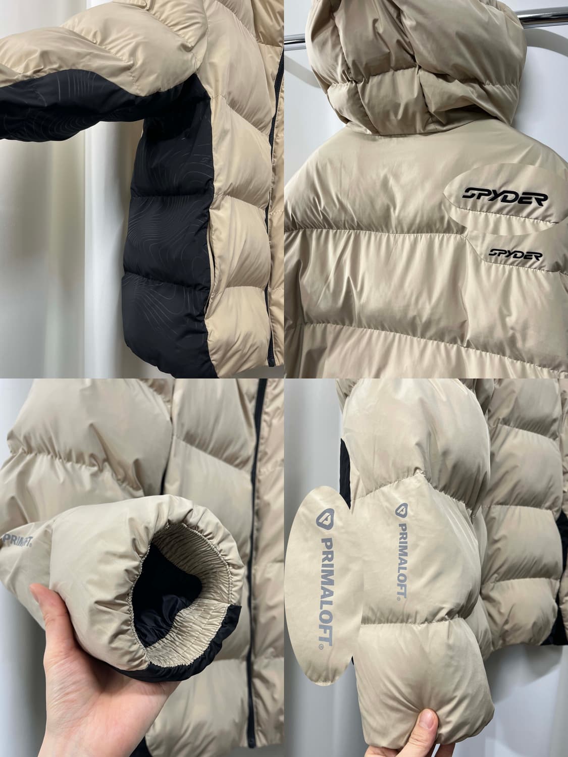 스파이더 베이지 프리마로프트 패딩 자켓 상품이미지7