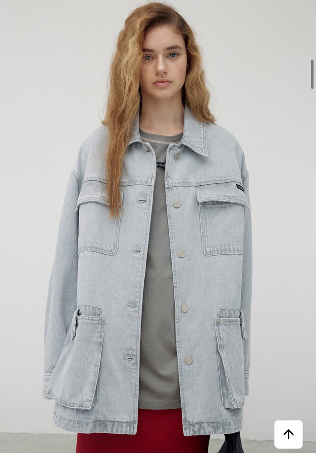 메종마레 Washed Work Jacket, Light Grey 상품이미지1