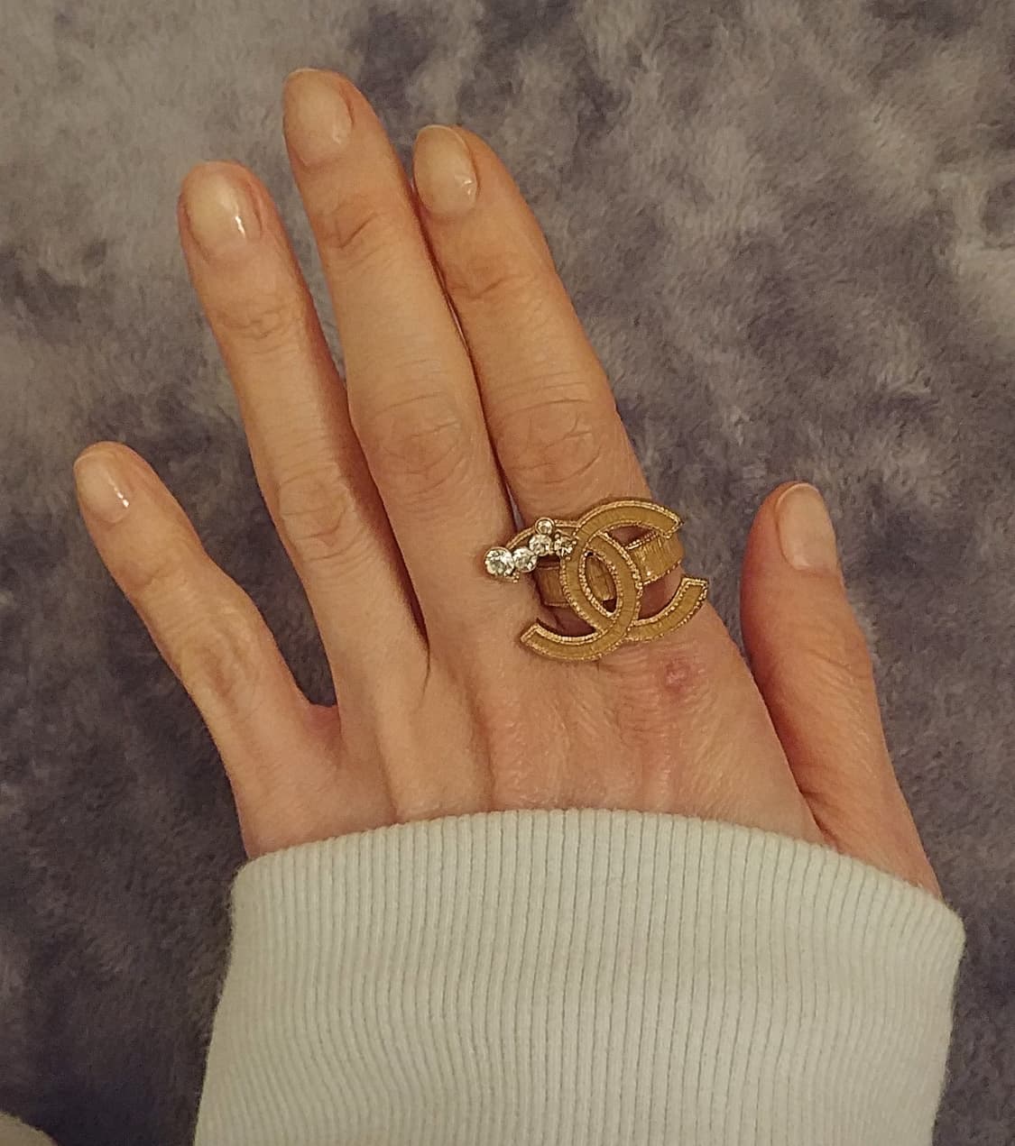 샤넬Chanel 빈티지 2006 FW/크리스탈 CC로고 링 상품이미지10