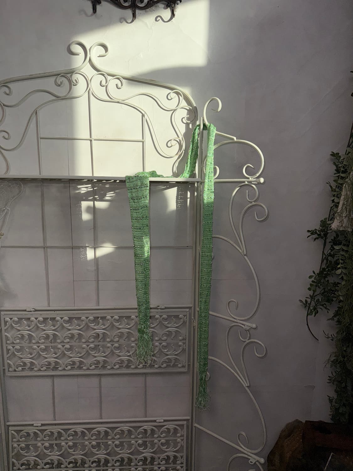 Melon mint summer knit beads scarf 상품이미지2