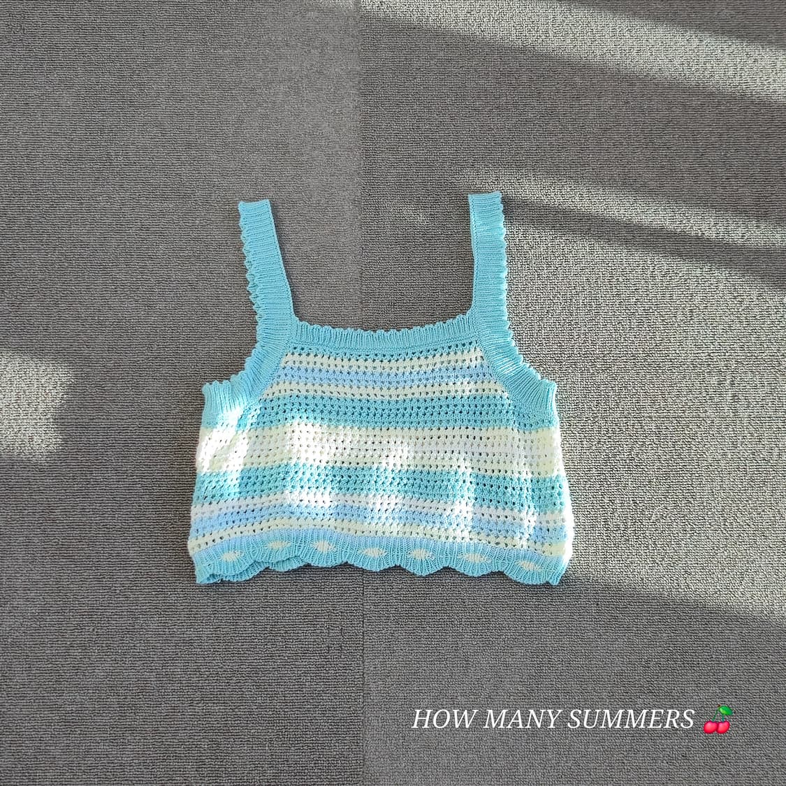 GU 블루&아이보리 여름 니트  상품이미지2