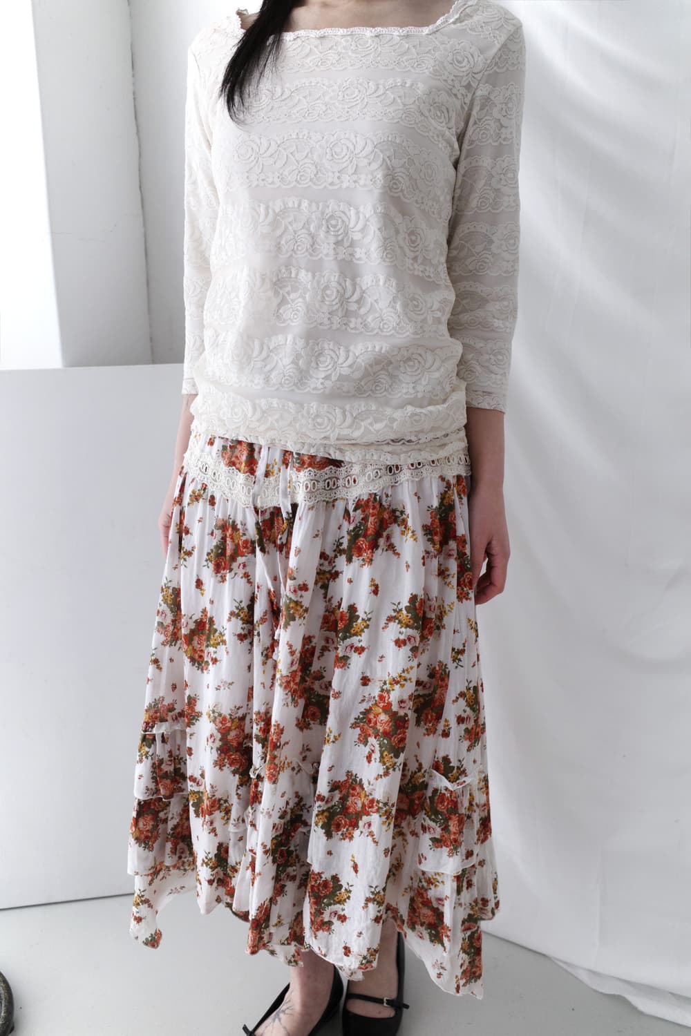 flower lace skirt 상품이미지8