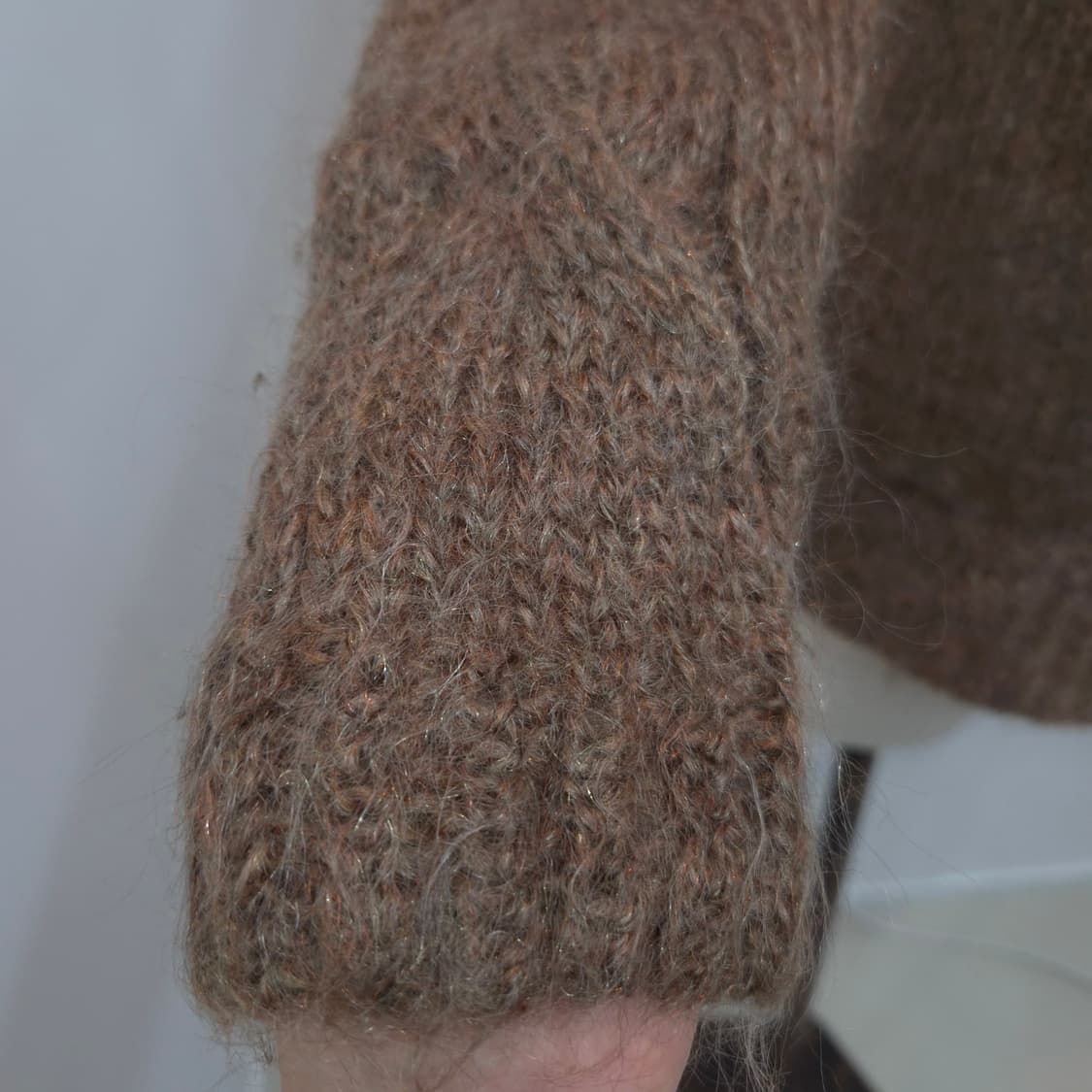 모헤어 터틀넥 브라운 니트 일본빈티지 상품이미지5