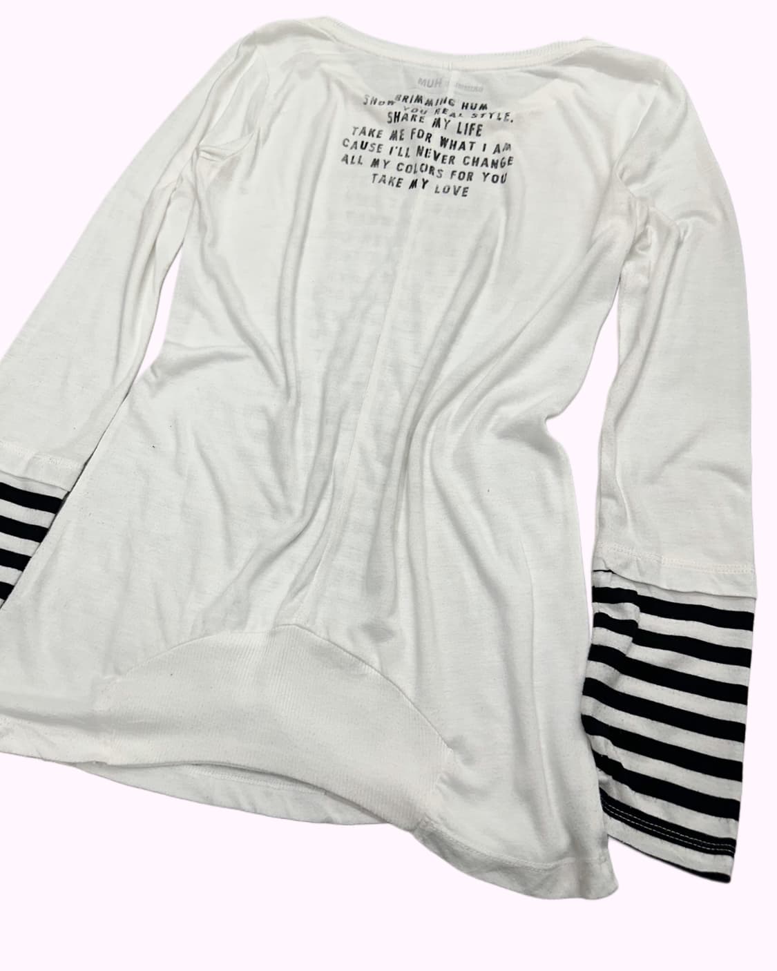 lettering layered sleeve t-shirt 상품이미지5