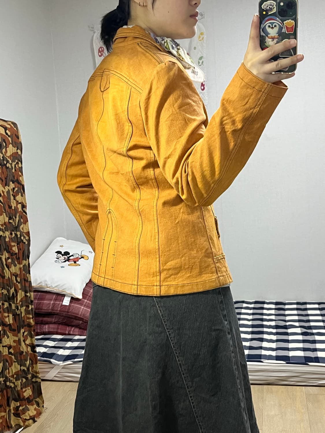 Intellection 인텔렉션 머스터드 워싱 자켓 상품이미지6