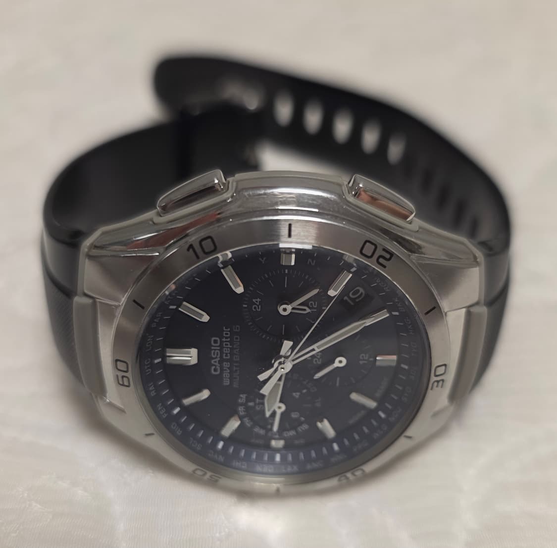 카시오 CASIO 블루 WVQ-M410-1A 태양광 전파수신 레진 시계 상품이미지5