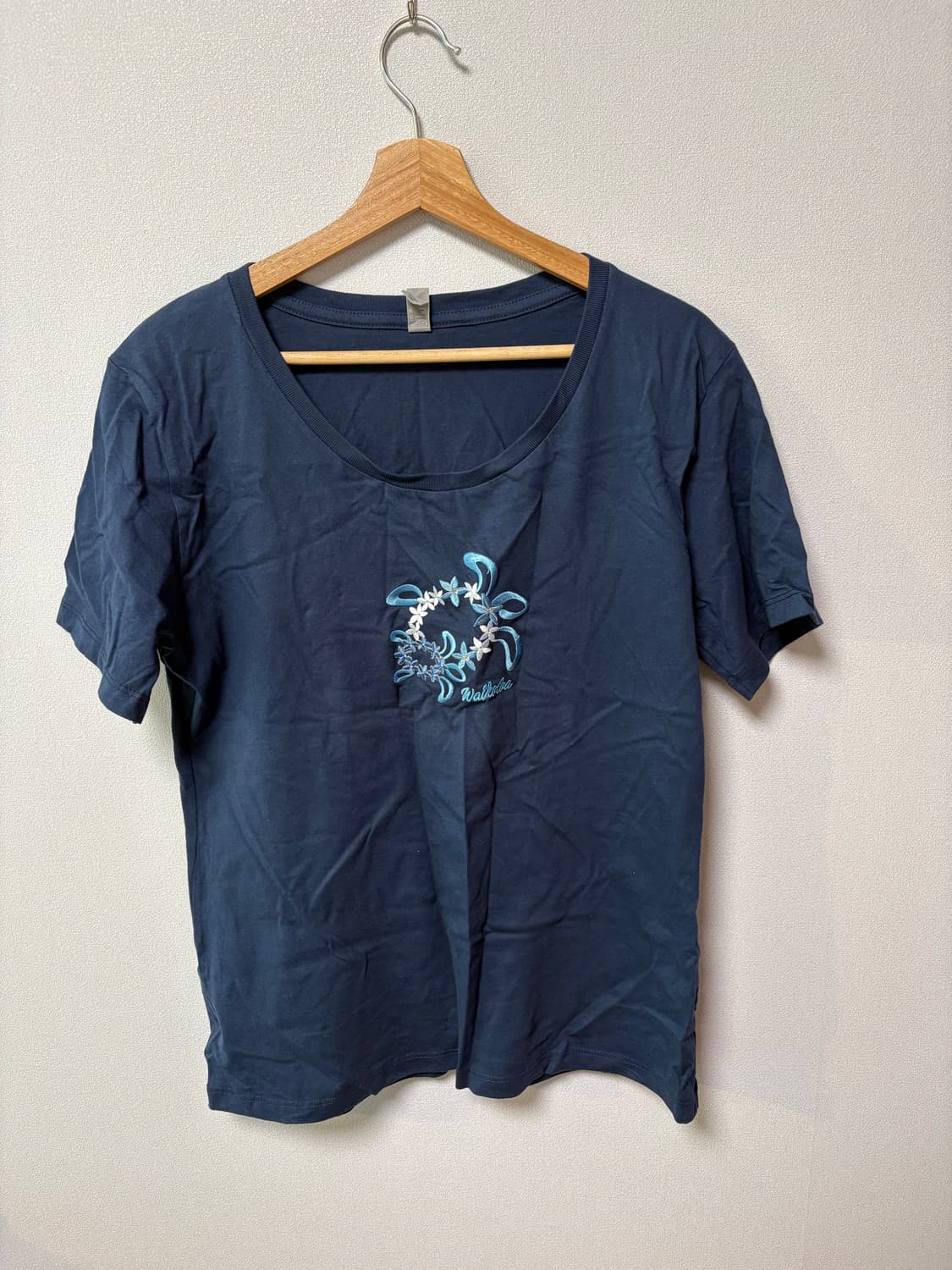 하와이안 거북이 자수 티셔츠 모리걸 상품이미지1