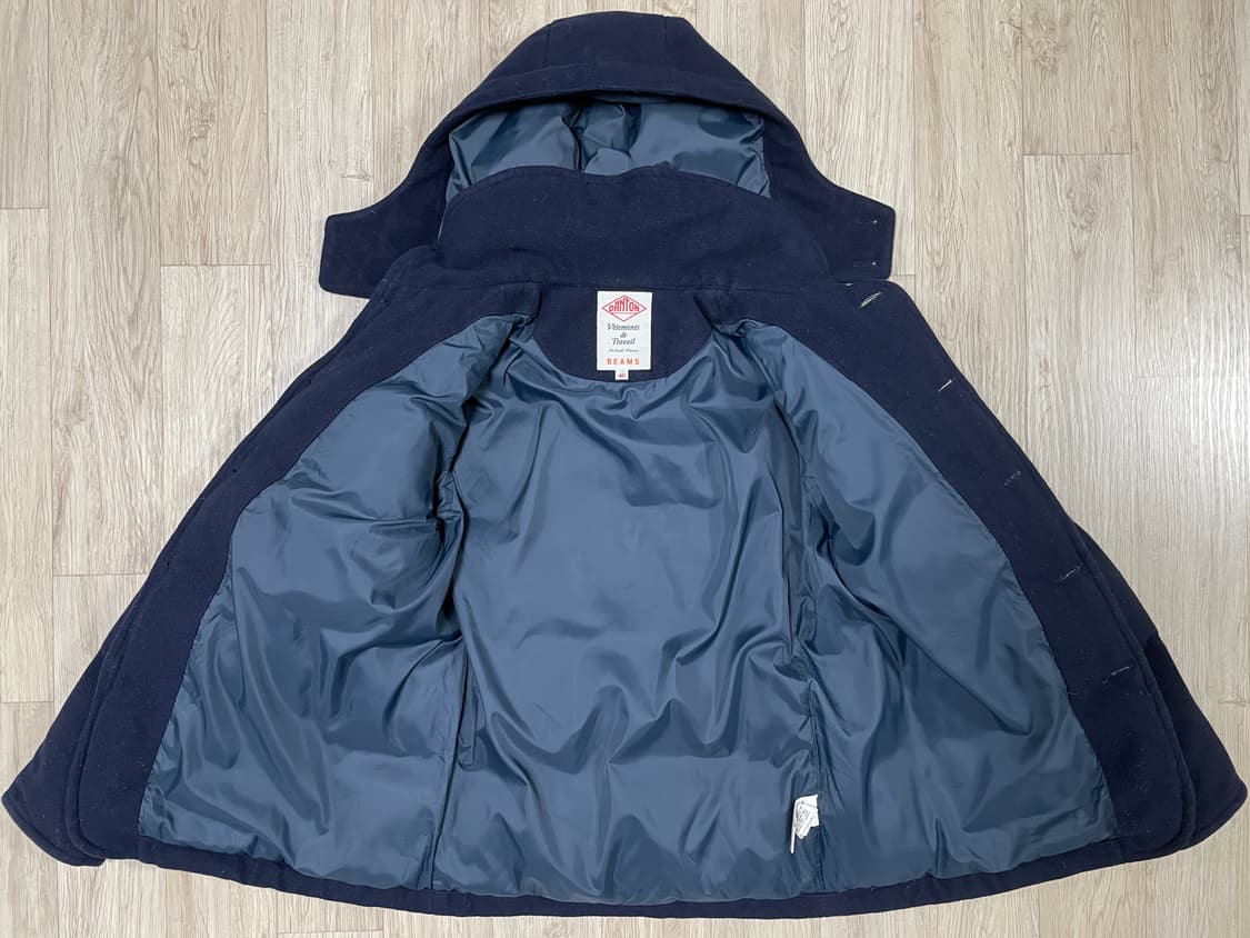 95~100) 단톤X빔즈 후드 숄카라 울 다운패딩(RRL&LVC&폴로) 상품이미지6