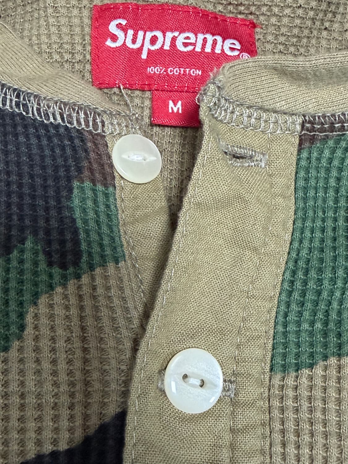 슈프림 우드랜드 카모 헤리 헨리 서멀 셔츠 M 상품이미지4