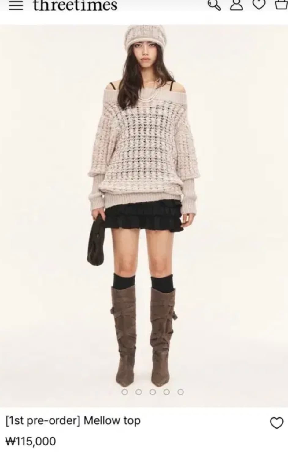 쓰리타임즈 멜로우니트 상품이미지1