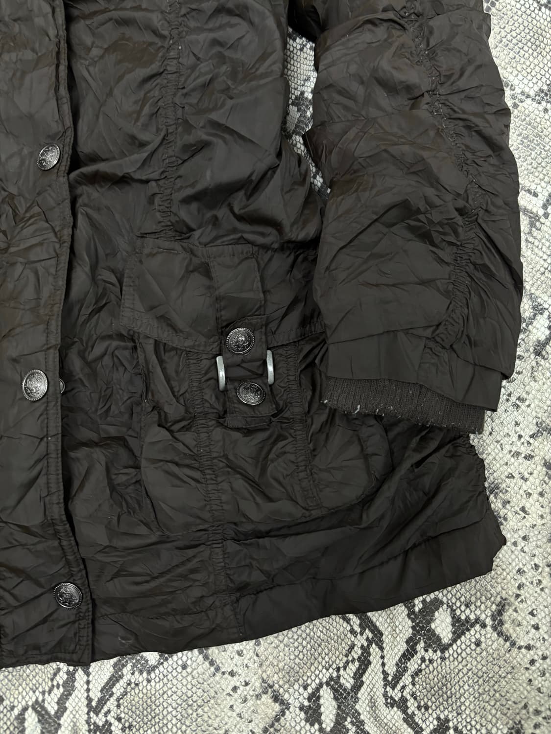 Shirring Detail Y2K Grunge Mood Deep Bro 상품이미지7