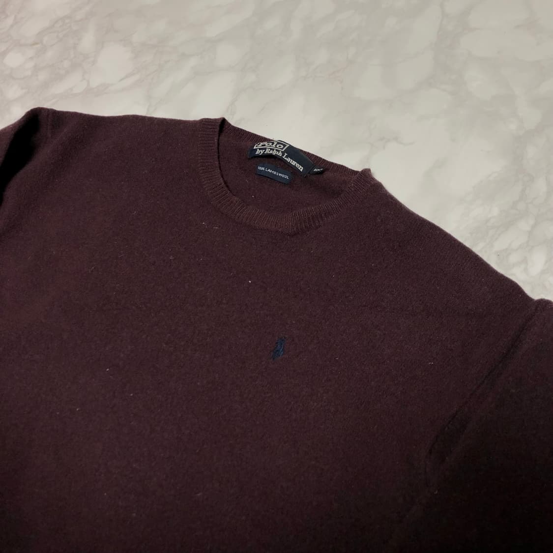 폴로 랄프로렌 니트 램스울 버건디 상품이미지2