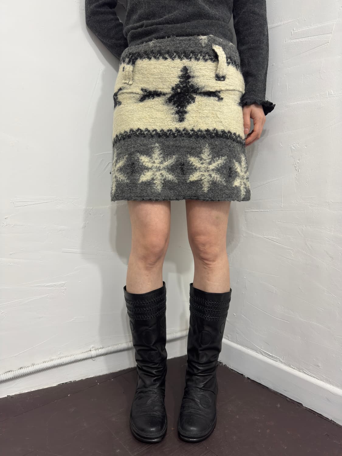 winter wool mini skirt 상품이미지2