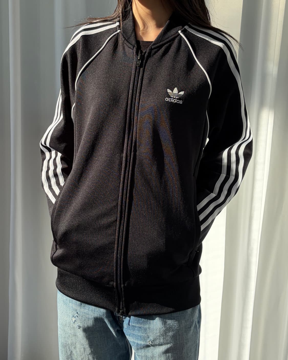 [L]아디다스 트레포일 슈퍼스타 블랙 트랙탑 져지 상품이미지1