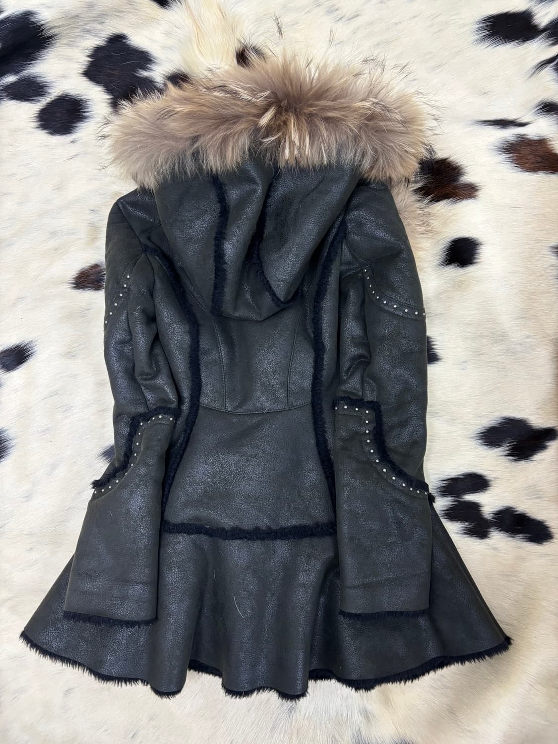 [2000s Rare Egoist] Raccoon Fur Over-Hoo 상품이미지10