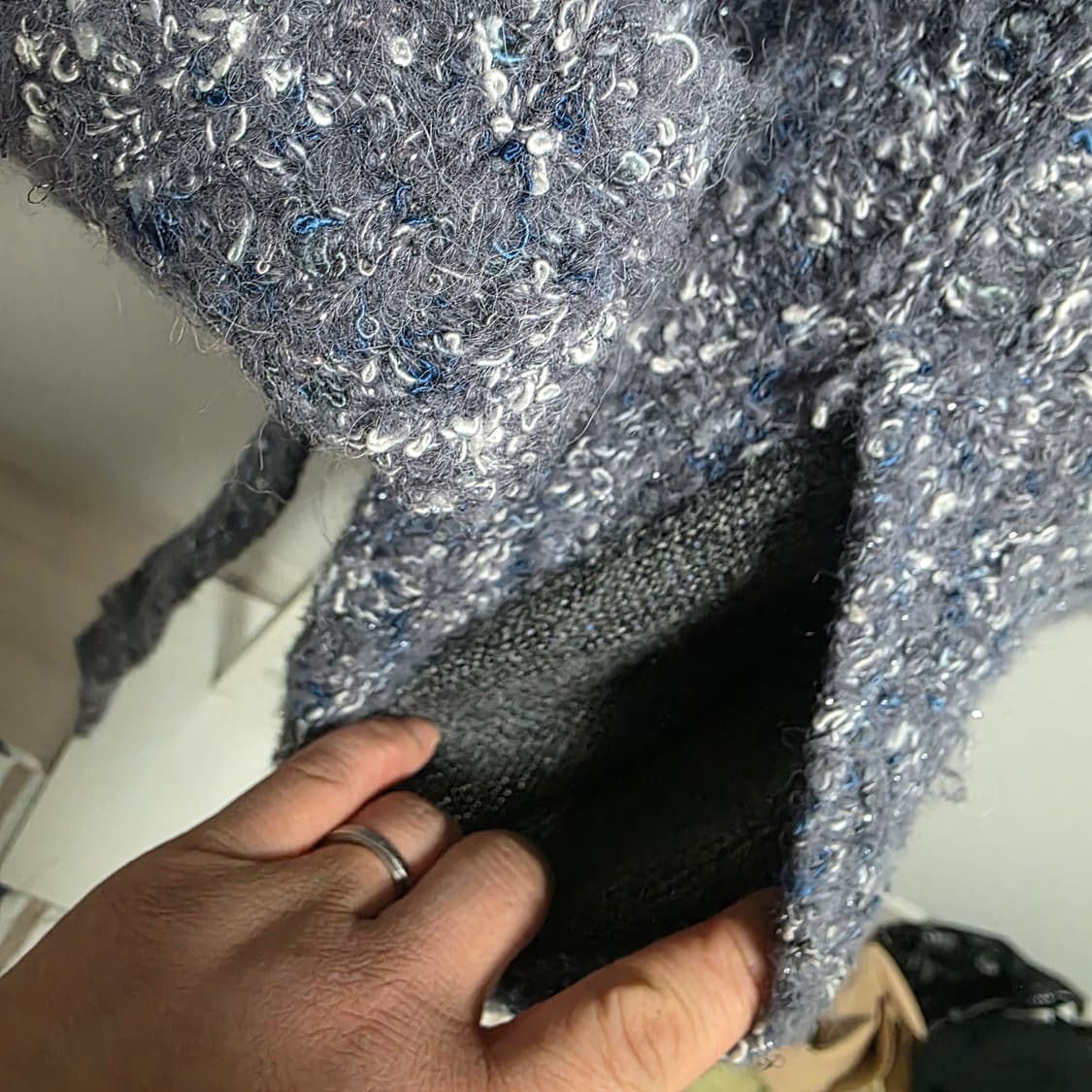 모조에스핀 니트 롱 가디건 믹스 컬러 상품이미지5