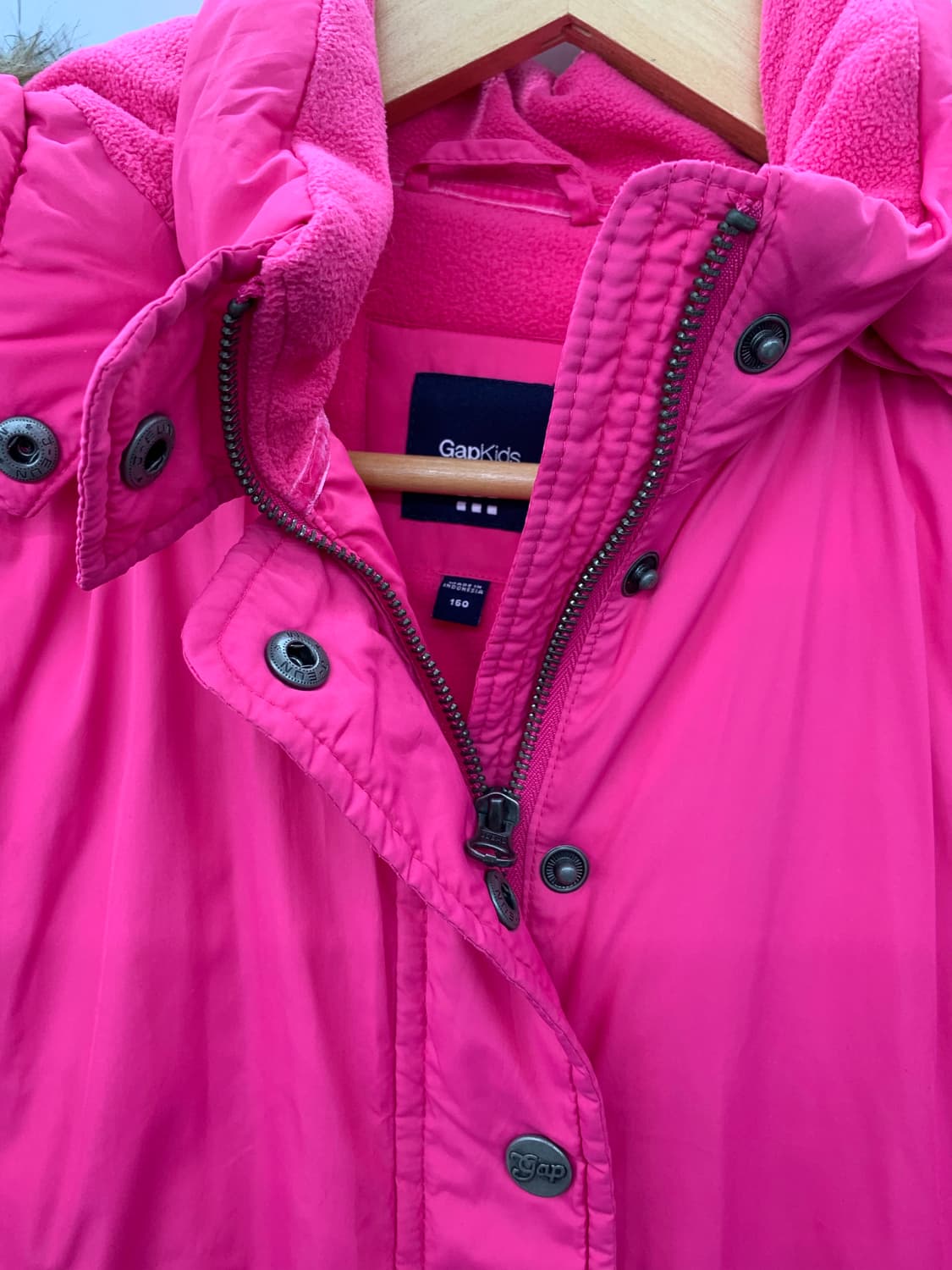Gap y2k 핑크 퍼 푸퍼 다운 상품이미지6