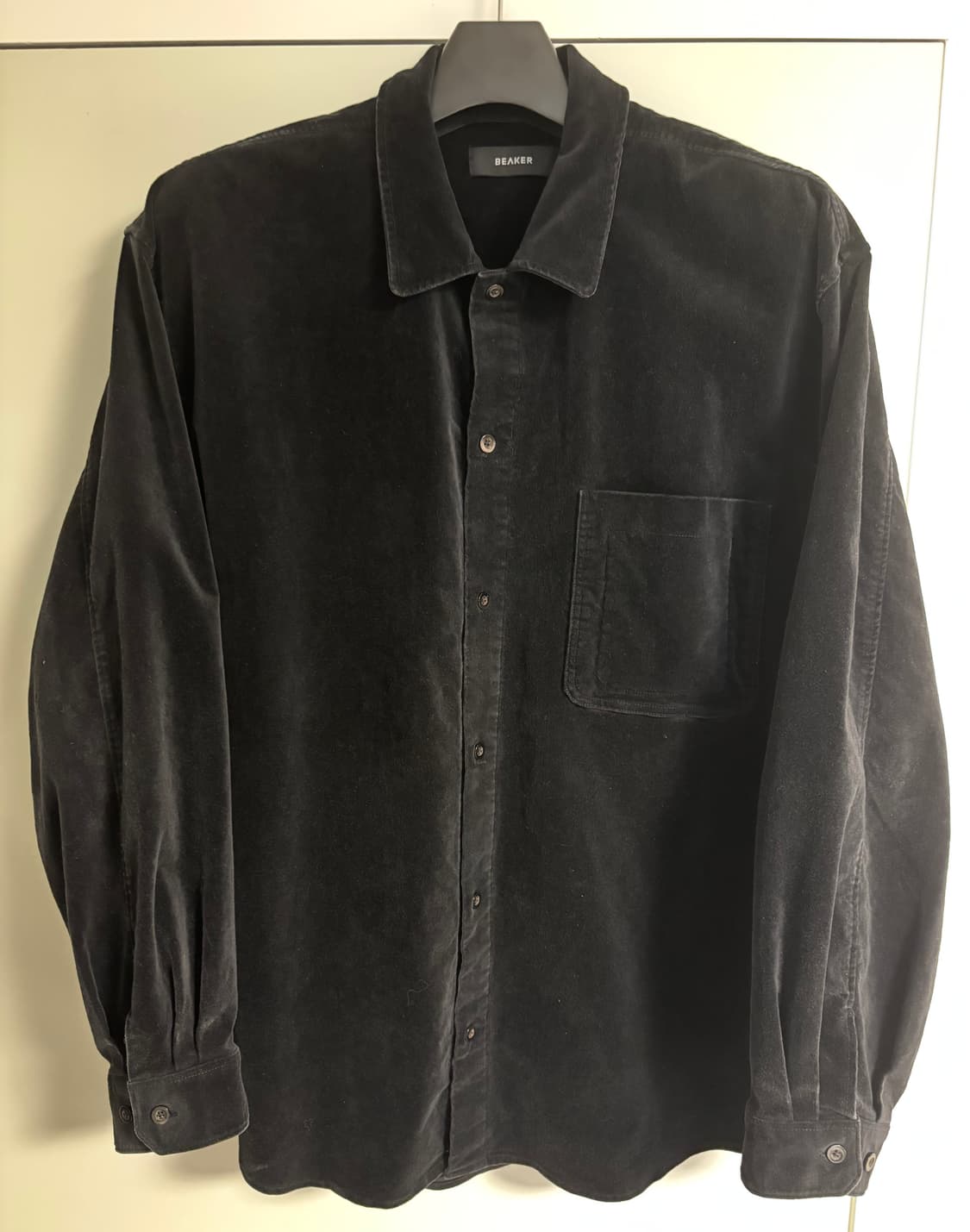 비이커 벨벳 셔켓 블랙 3 상품이미지3