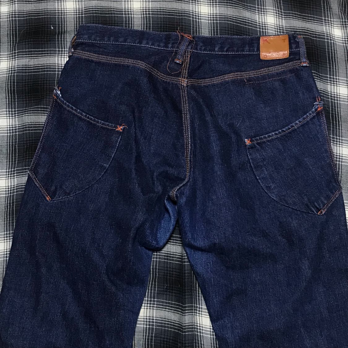 재팬 kot jeans 루즈 스트레이트 핑크 셀비지 데님 상품이미지2