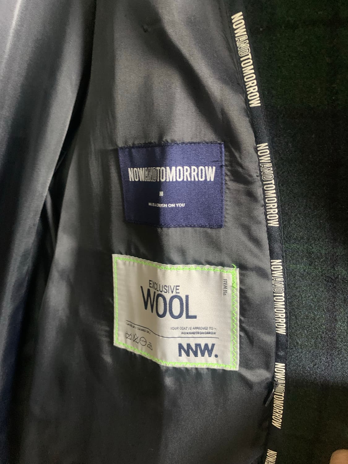 타탄체크 발마칸코트 M 상품이미지5