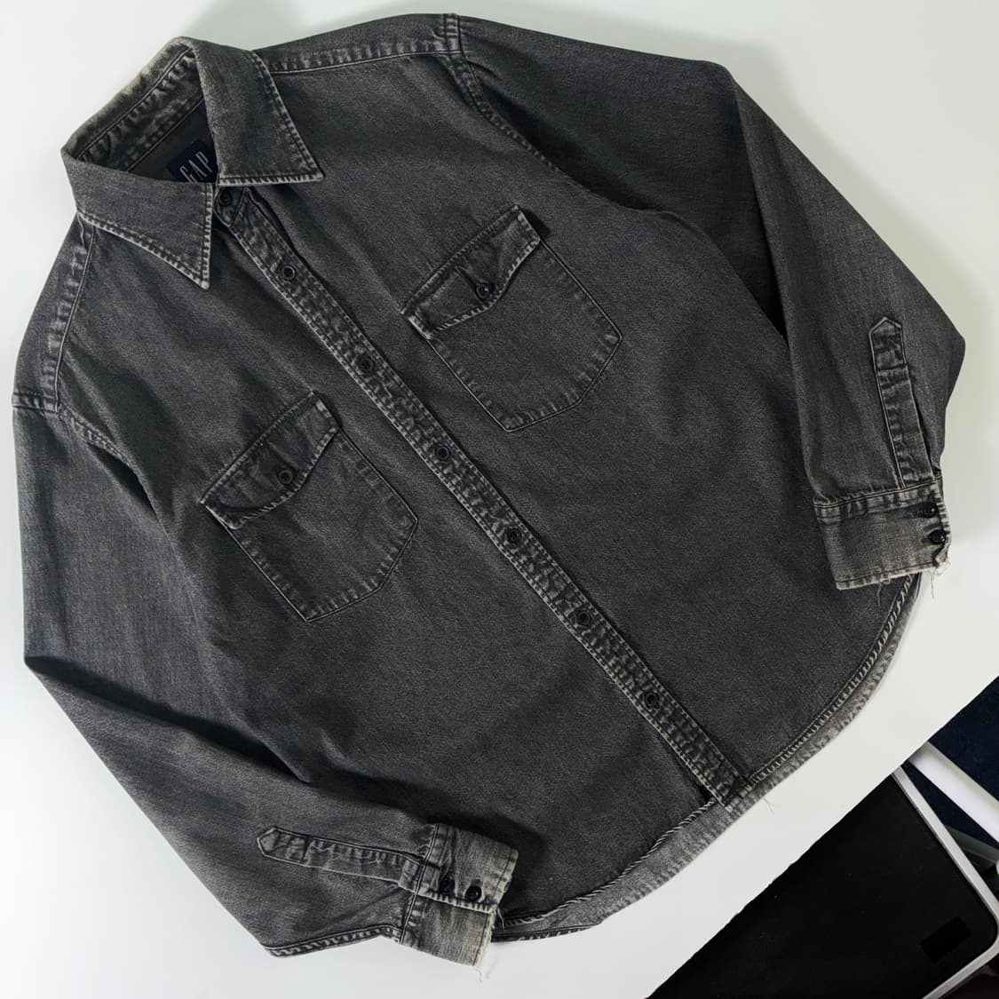 Gap  갭 90,s 코튼 포켓 차콜 셔츠  상품이미지2