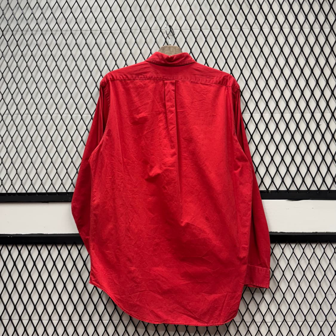 폴로 랄프로렌 솔리드 긴팔 셔츠 네이비 포니 포인트 레드 상품이미지2