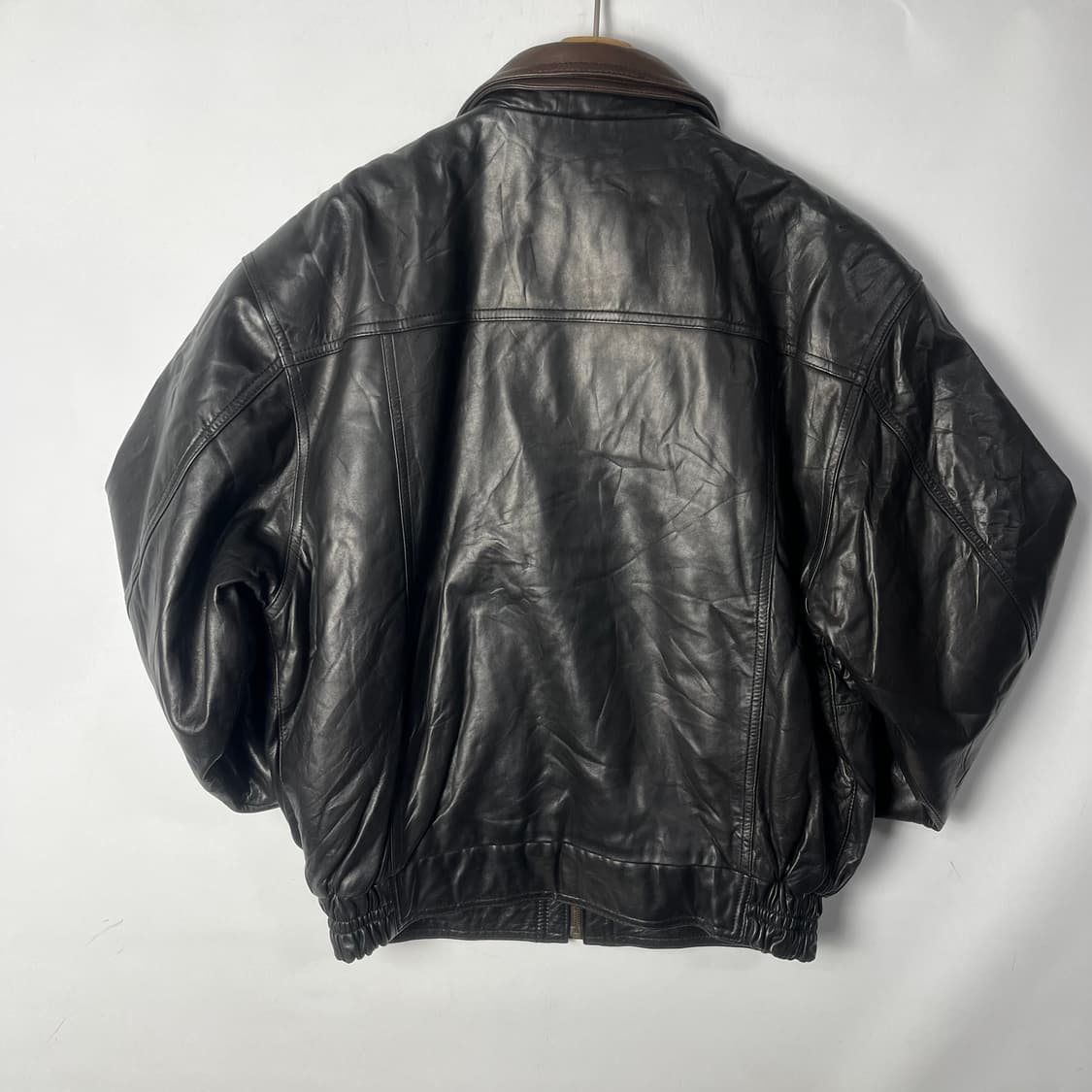 [WIND ARMOR] 90's 윈드아머 램스킨 레더 봄버자켓 상품이미지2