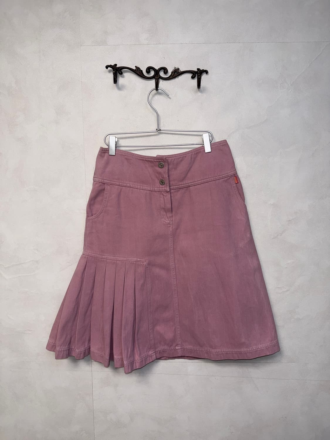 Oilily indi pink unbalance pleats skirt 상품이미지1