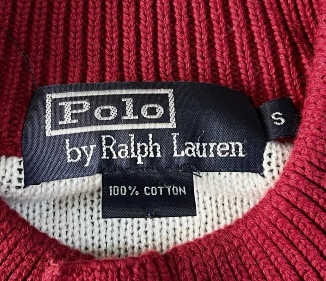 폴로 POLO 레드 패턴 가디건 95/M 상품이미지4