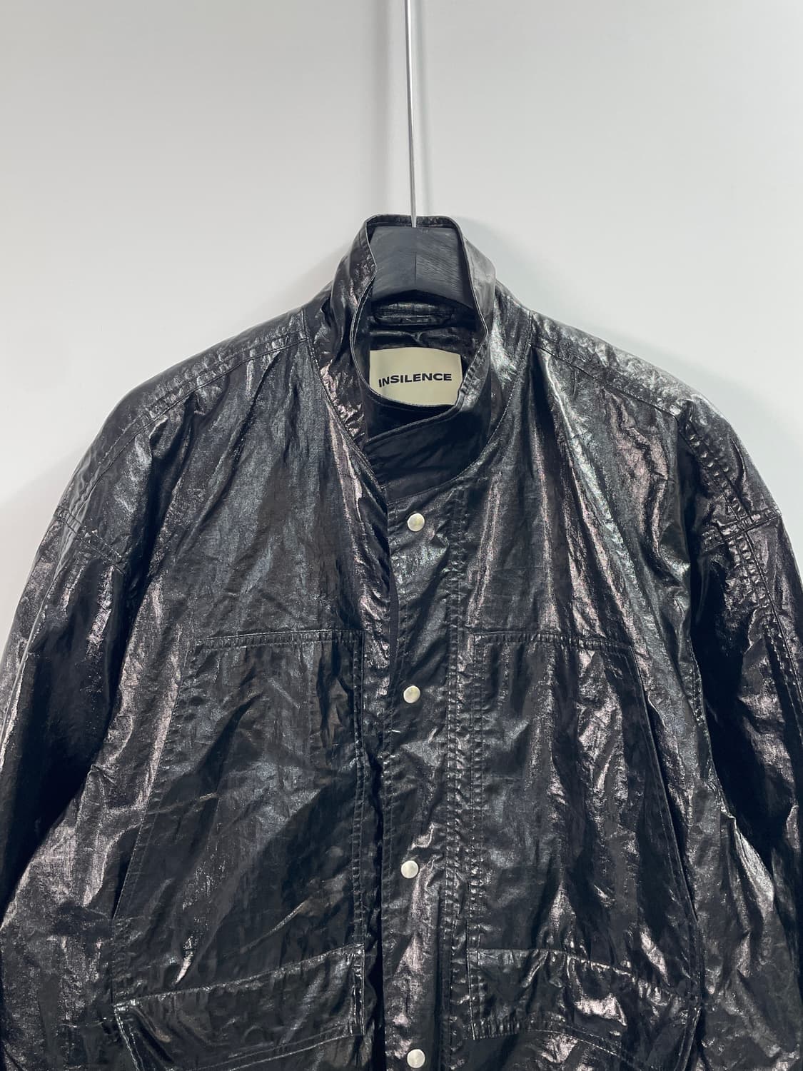 인사일런스 메탈릭 바이커 코팅자켓 (on.557) 상품이미지2