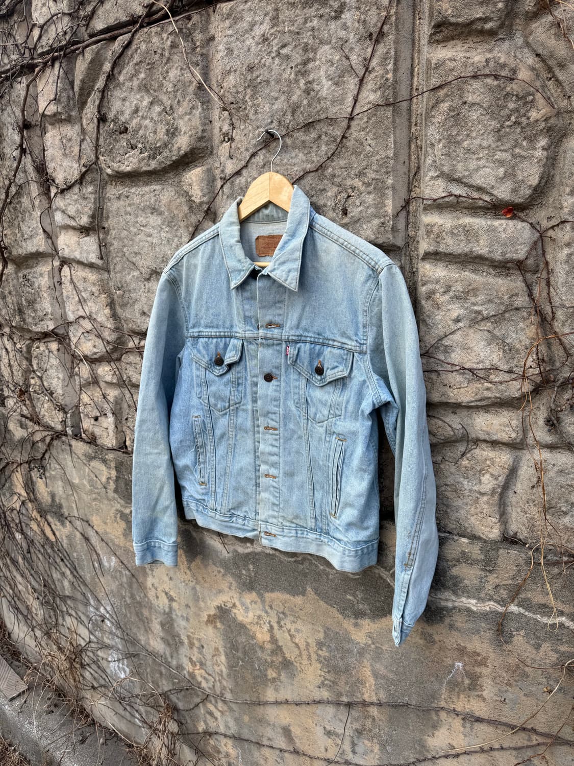 80s 리바이스 빈티지 3rd 워싱 데님 트러커 자켓 m 상품이미지3