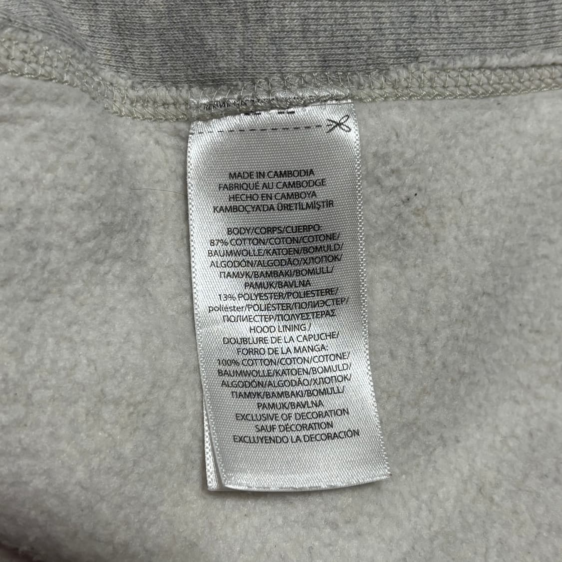 M 폴로랄프로렌 네이비 포니 그레이 기모 후드티 상품이미지5