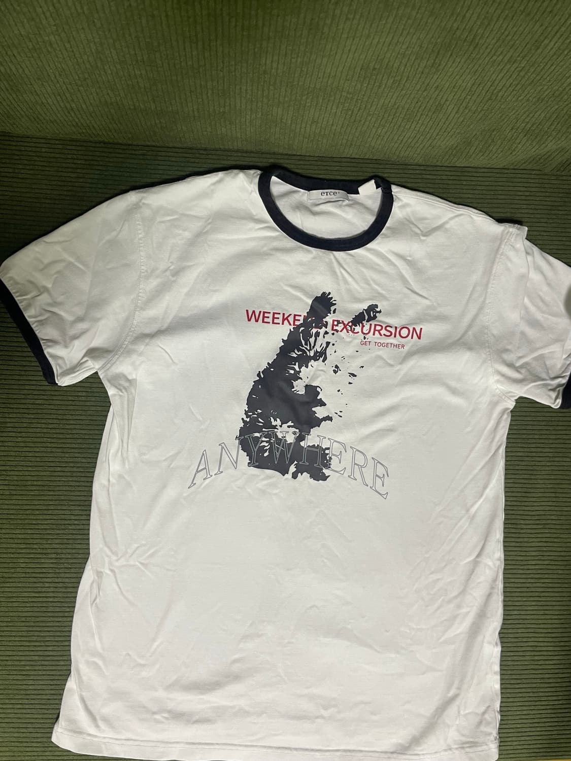 ETCE 로고 링거티셔츠 반팔 M사이즈 상품이미지1