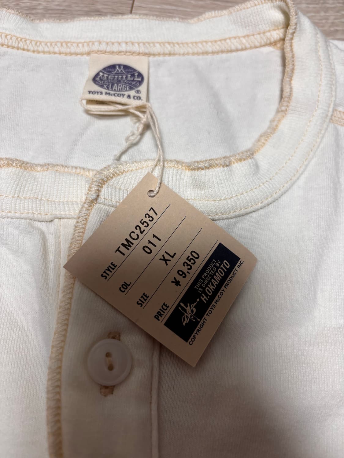 토이즈맥코이 헨리낵 반팔티셔츠 블랙 오프화이트 TMC2537 상품이미지4