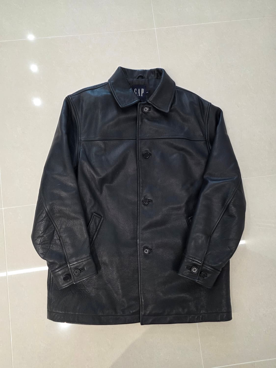 올드 갭 레더 카코트 M 상품이미지1