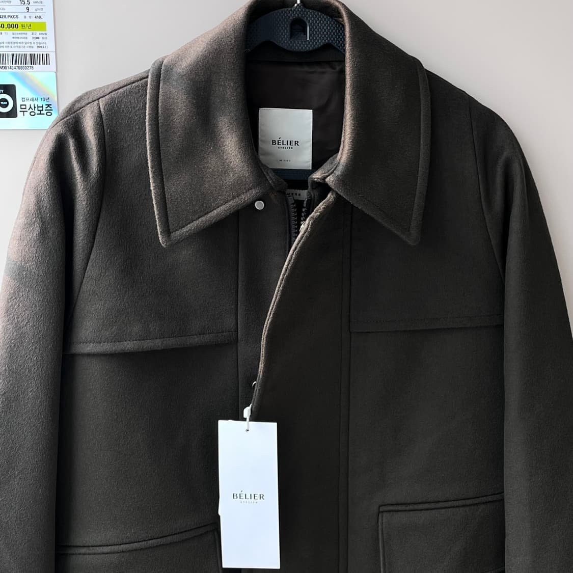 [ BELIER ] 캐시미어 헤비 크롭 자켓 (카키브라운) Msize 상품이미지3