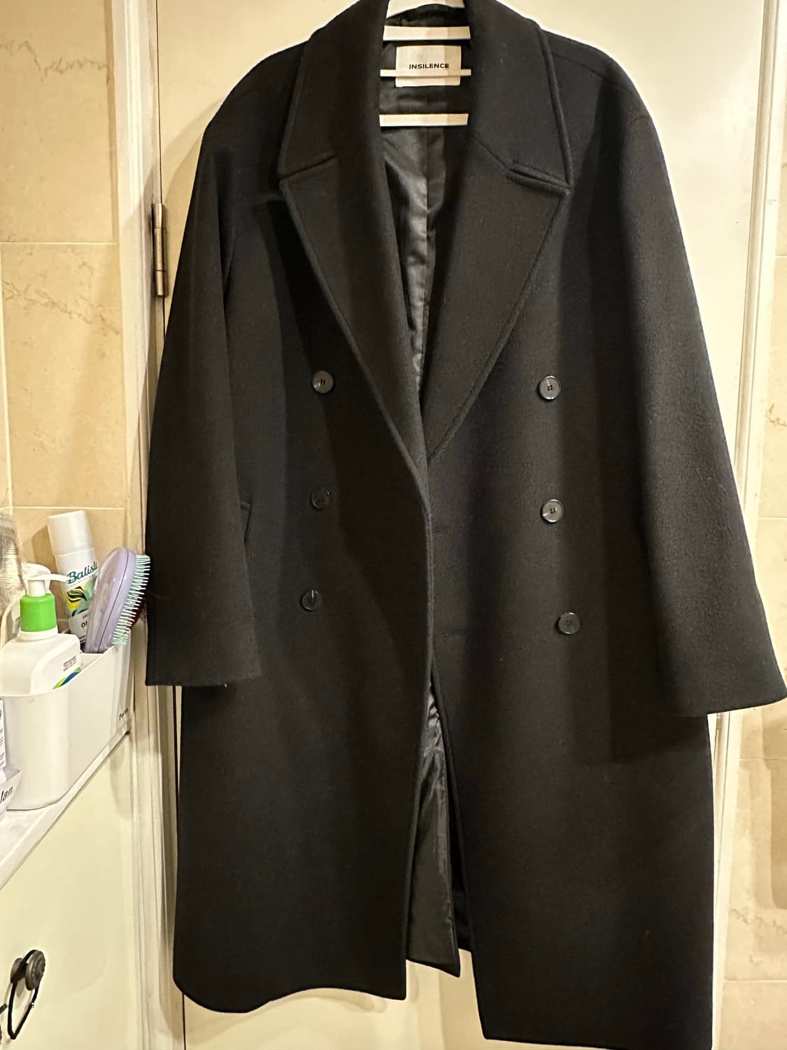인사일런스 울 캐시미어 더블코트 s(평소 100착용) 상품이미지1