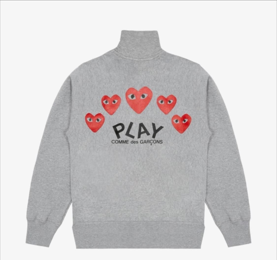 희귀사이즈 꼼데가르송 플레이 하트로고 집업 그레이 2XL,XXL 상품이미지2
