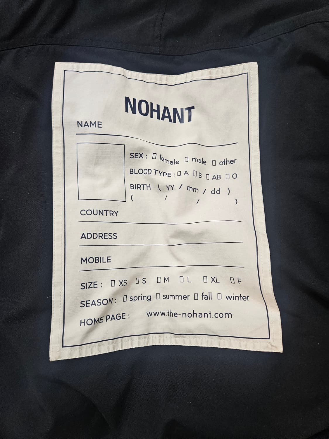 노앙 네임택 오버사이즈 패딩 상품이미지3