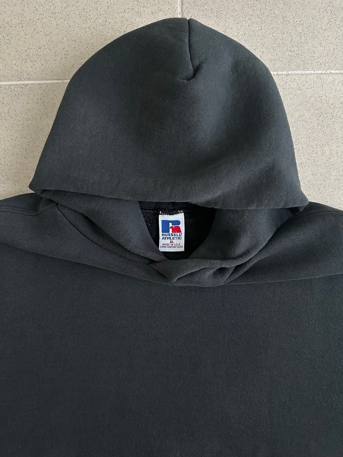 90s 빈티지 러셀 후드 블랙 XL USA 상품이미지8