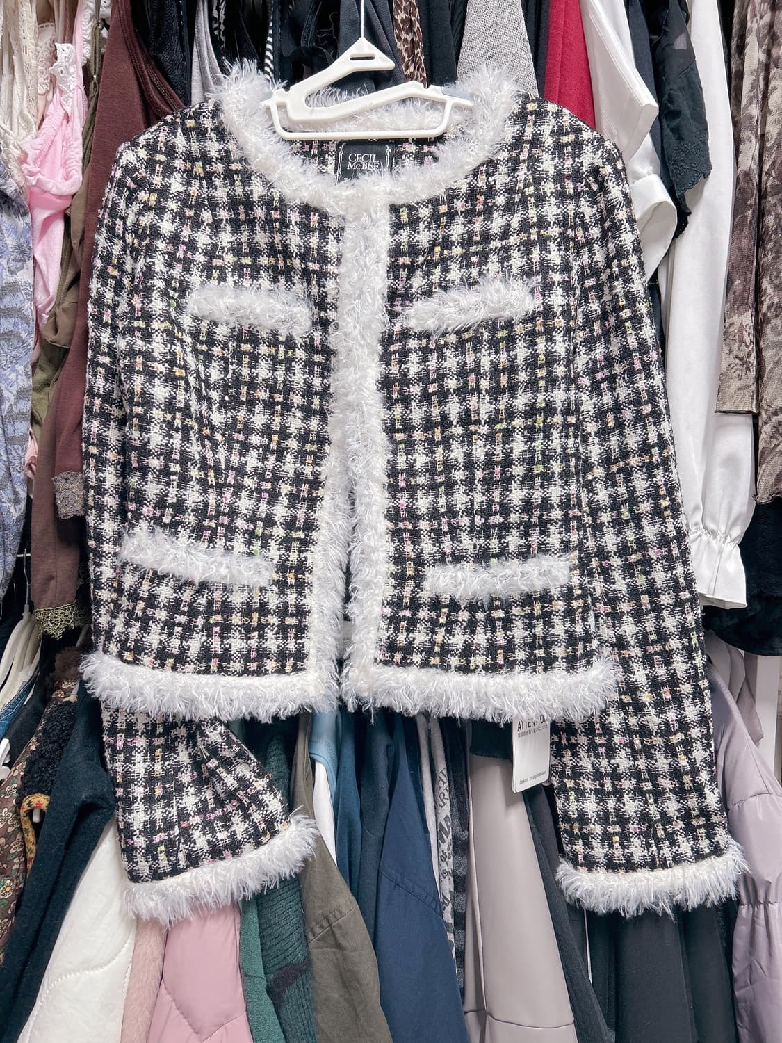 세실맥비 트위드 퍼자켓 새상품 상품이미지1