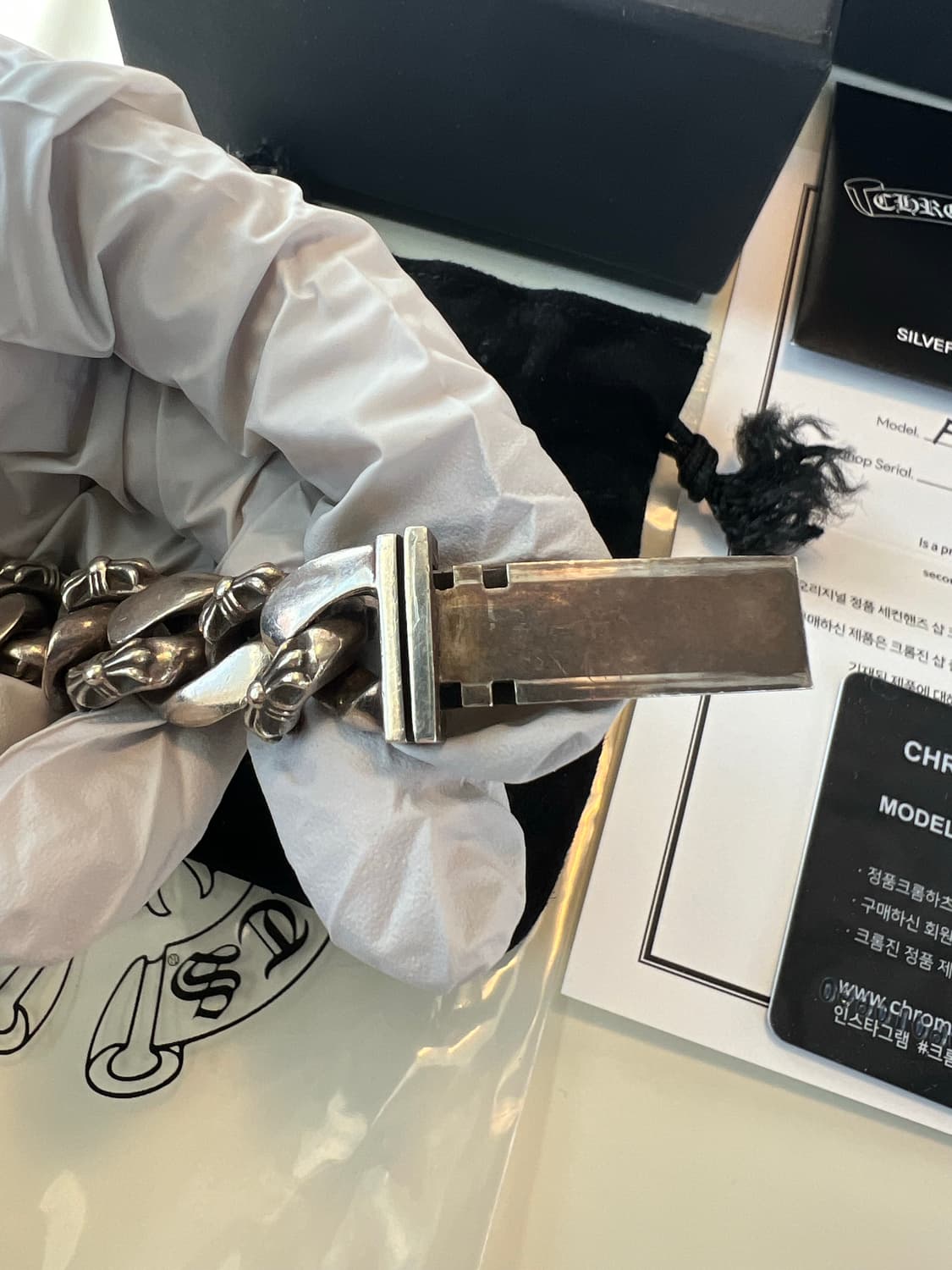 [13링크] 크롬하츠 플로랄 크로스 팬시 id 팔찌 상품이미지5