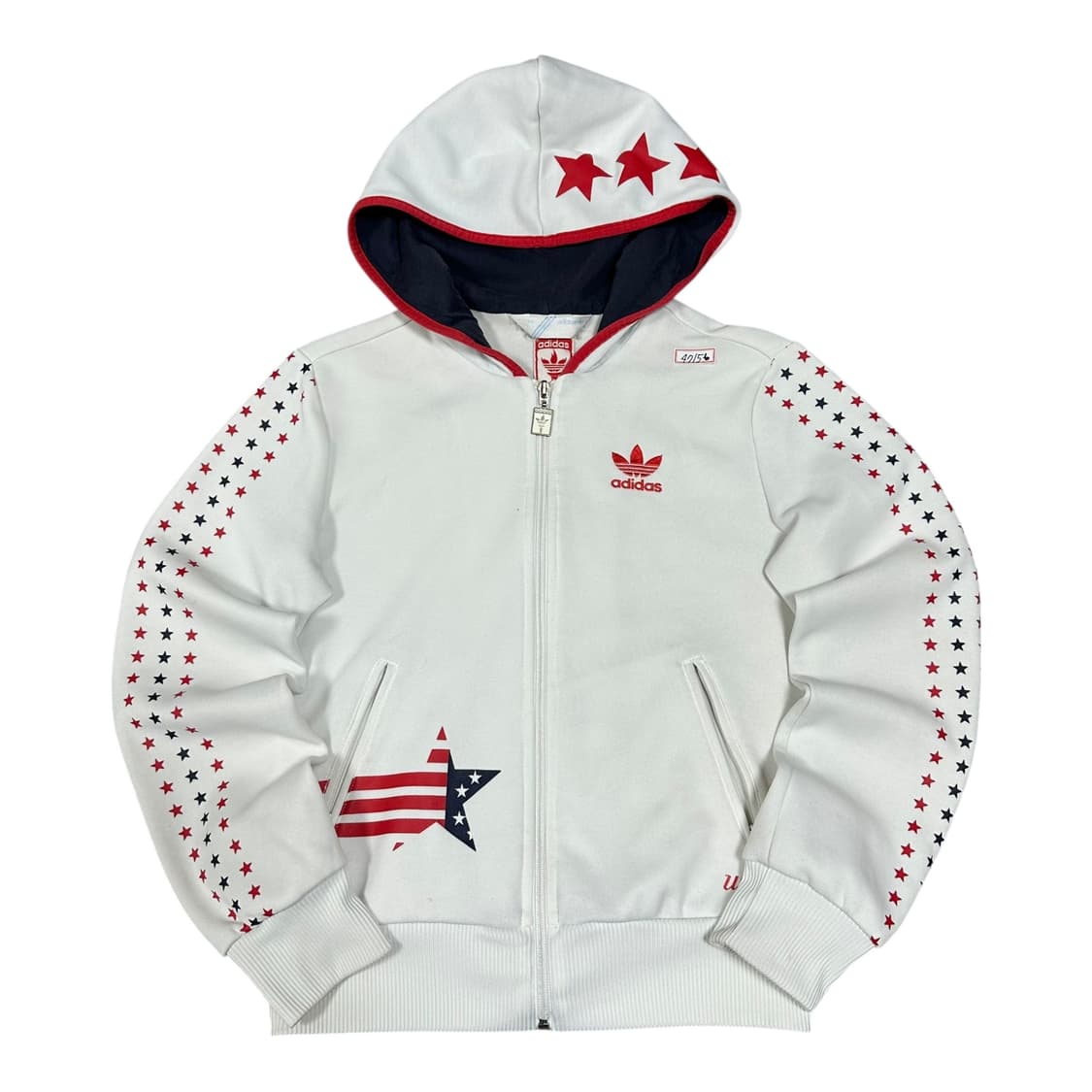 ✨ (바배) 아디다스 화이트 성조기 USA 후드 집업 희귀매물  상품이미지1