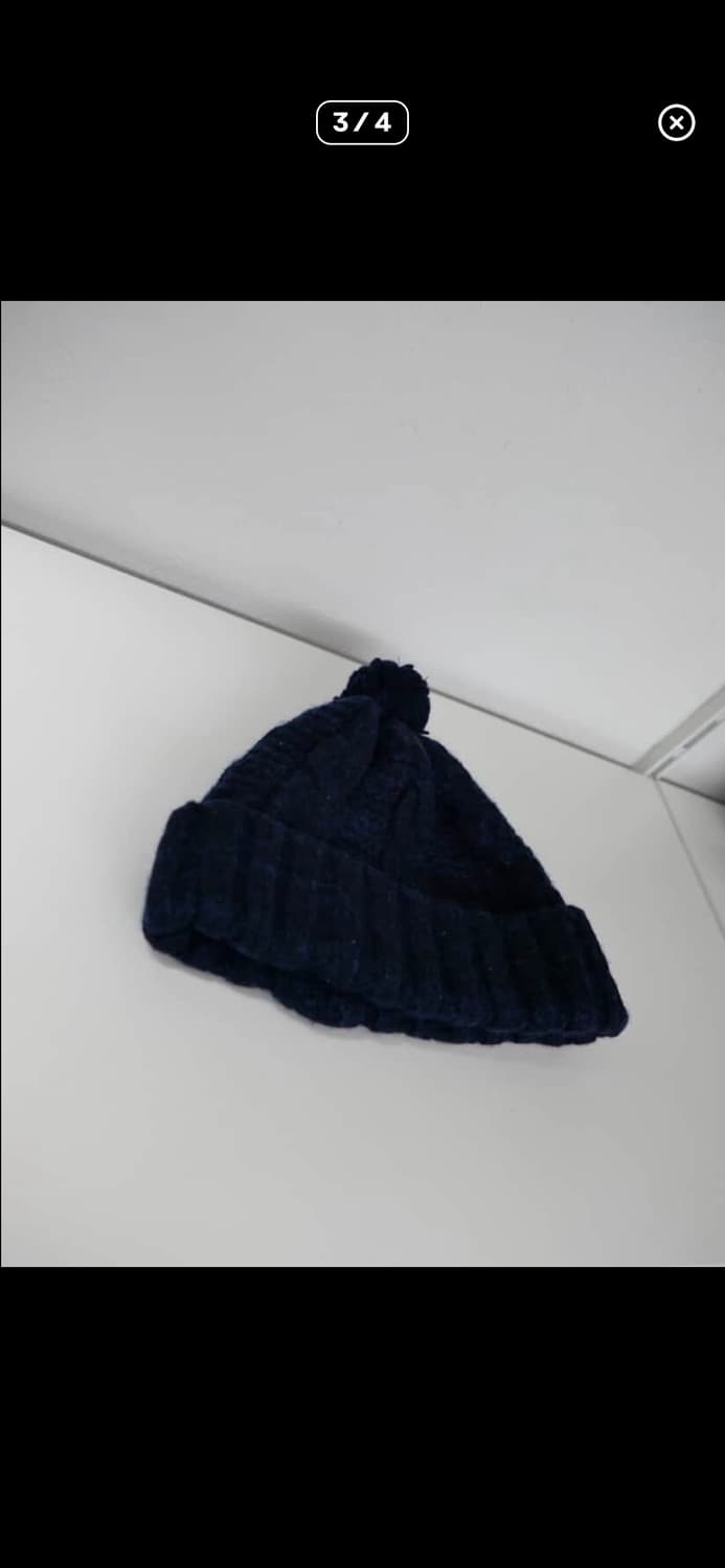 ca4la 카시라 니트 방울 비니 네이비 상품이미지3