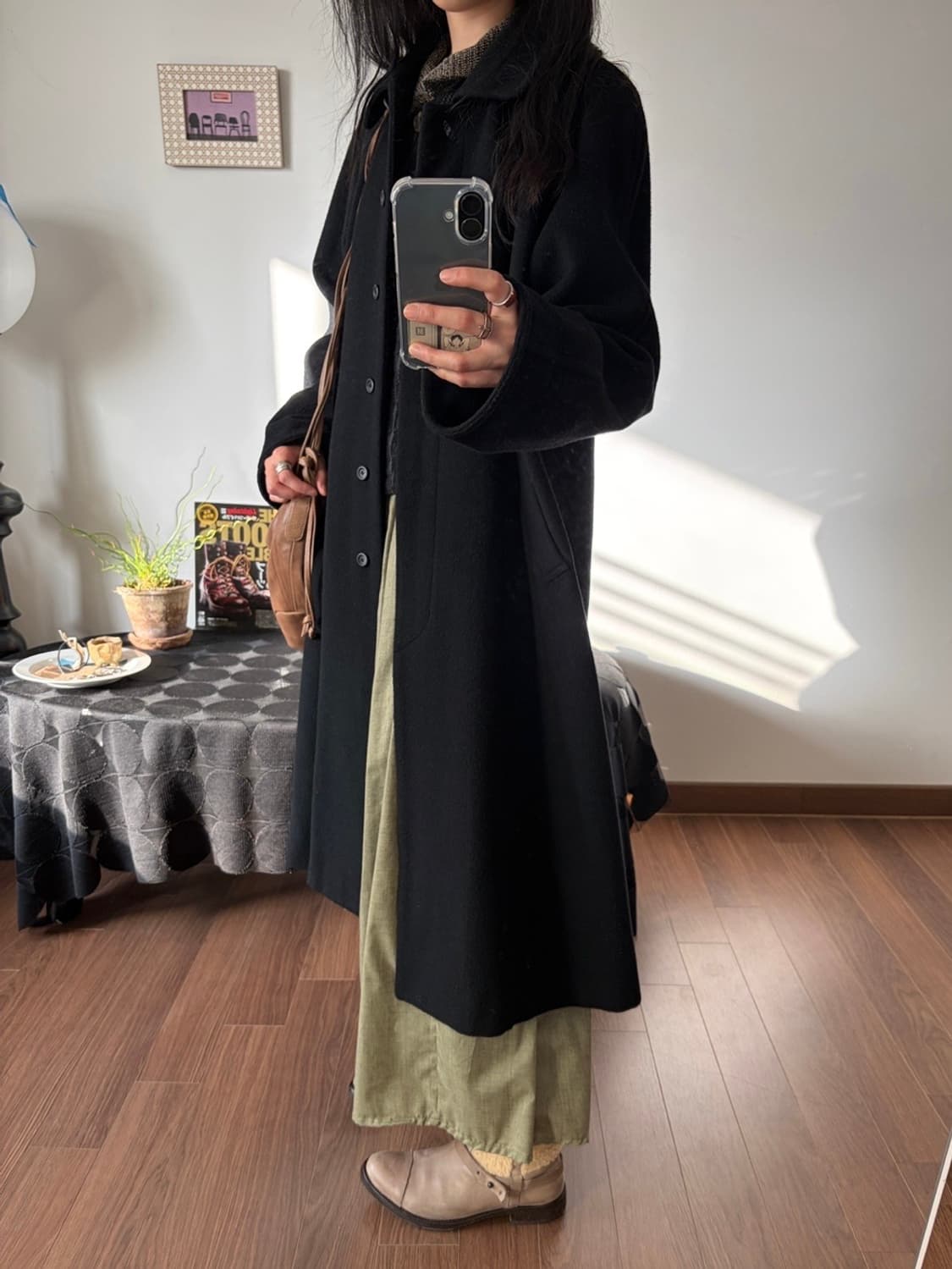 wool 100% long coat 상품이미지5