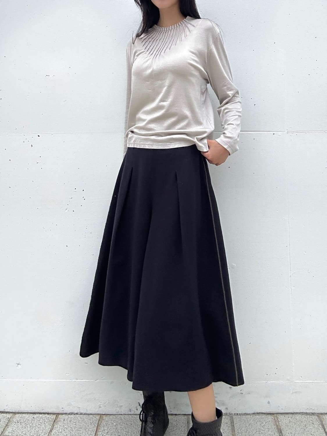 Trial trimming top / light grey 상품이미지4