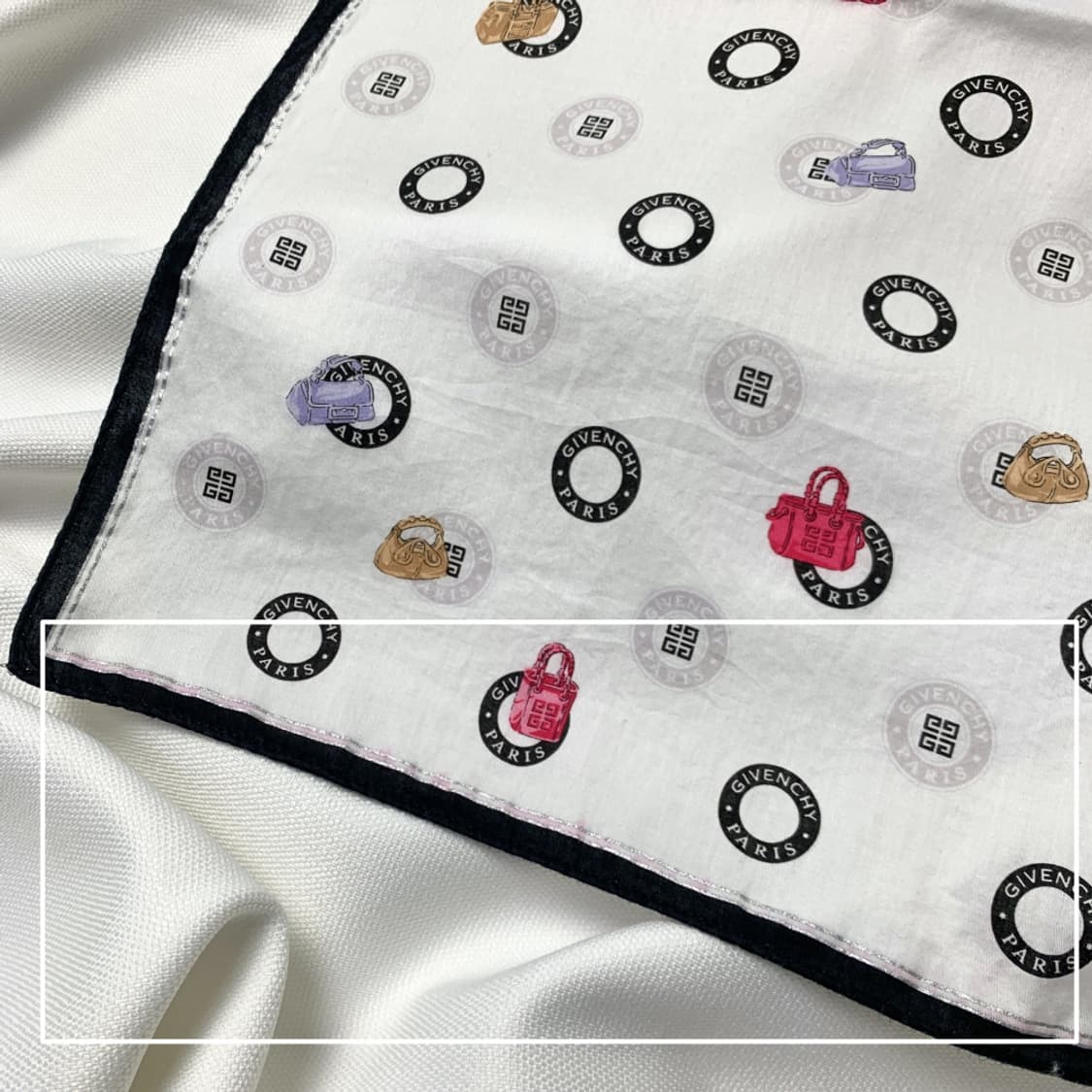 [정품] Givenchy 지방시 가방 패턴 빈티지 쁘띠스카프 손수건 상품이미지5