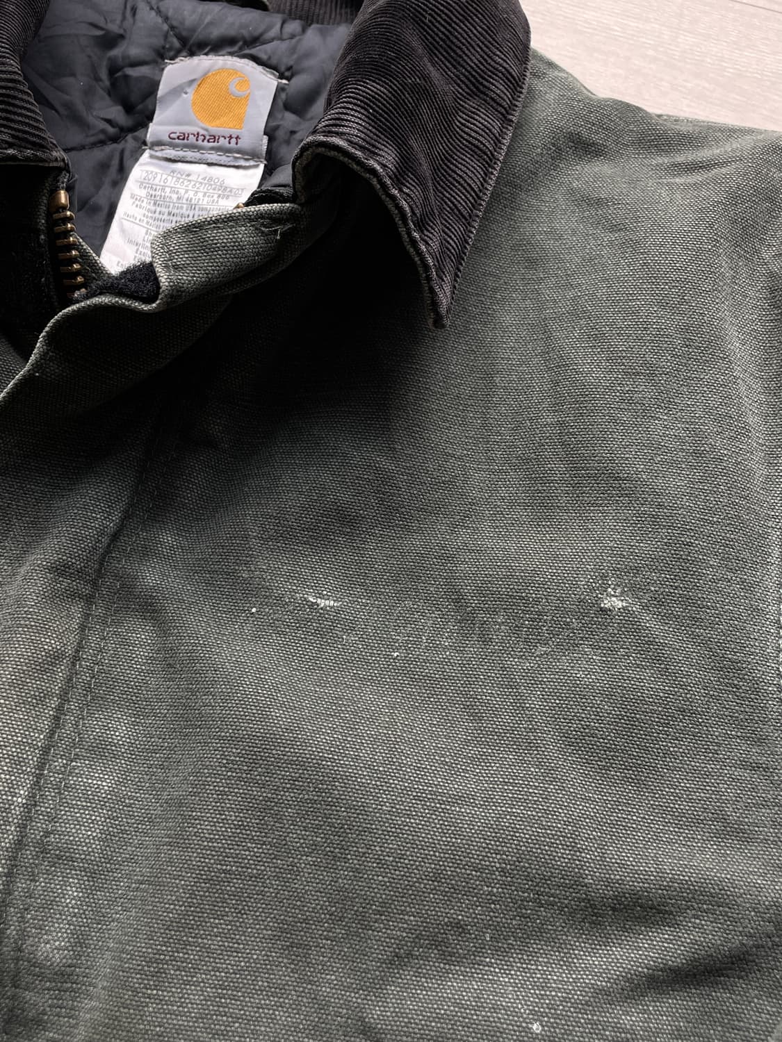 칼하트 J22 mos 모스 그린 디트로이트 아크틱 자켓 빈티지 상품이미지5